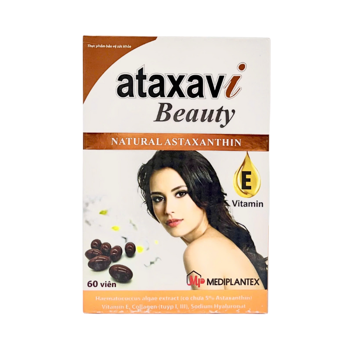 ataxavi Beauty Natural Astaxanthin - Viên uống đẹp da (Hộp 60 viên)